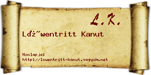 Löwentritt Kanut névjegykártya
